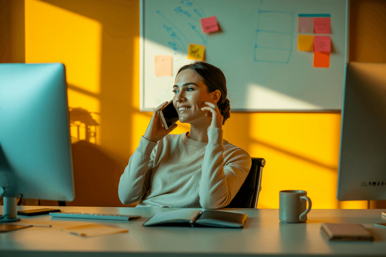 Travel Professional on Phone - CallGrid Hero